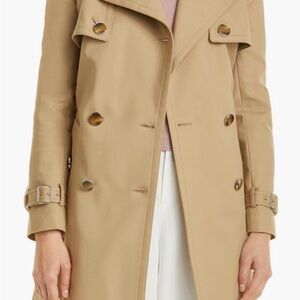 NWT Club Monaco Beige Maite Double-Breasted Trench Coat